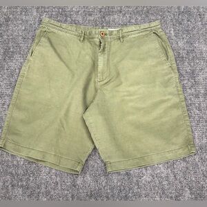 GAP Men's 36 Army Green 10" Inseam Linen Cotton Blend Shorts (A1/040)